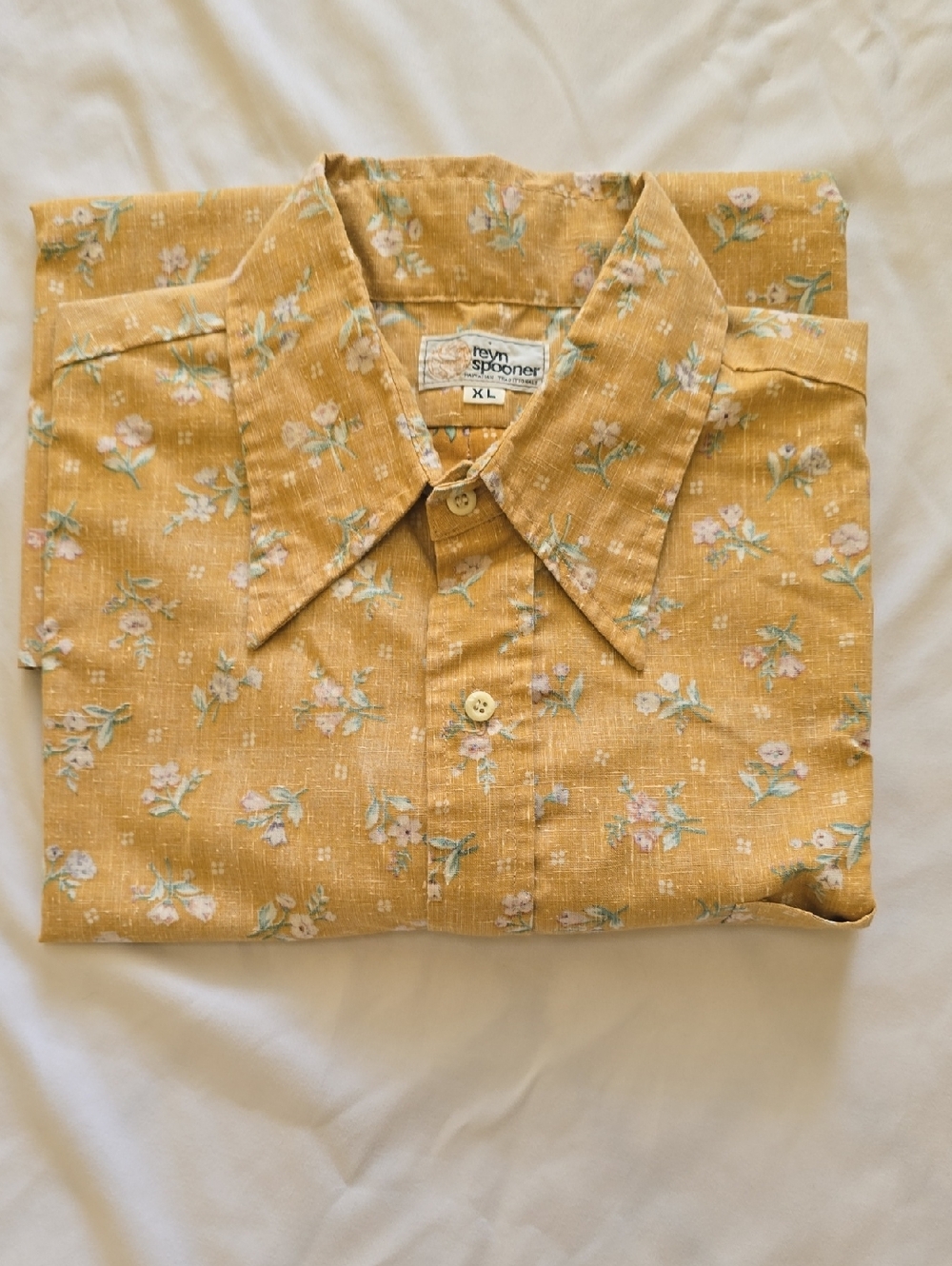Vintage 1960's Men's XL Gold Label Reyn Spooner Hawaiian Shirt - LIKE NEW